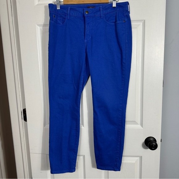 NYDJ size 10 blue ankle pants, cotton blend, fall, transitional, summer, casual - Picture 1 of 12